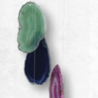 7 pc Agate Slab Wind Chime Windchime Mobile