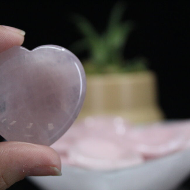 Rose Quartz  Worry (Thumb Fidget Relaxation Pocket) Stones - Medium Oval