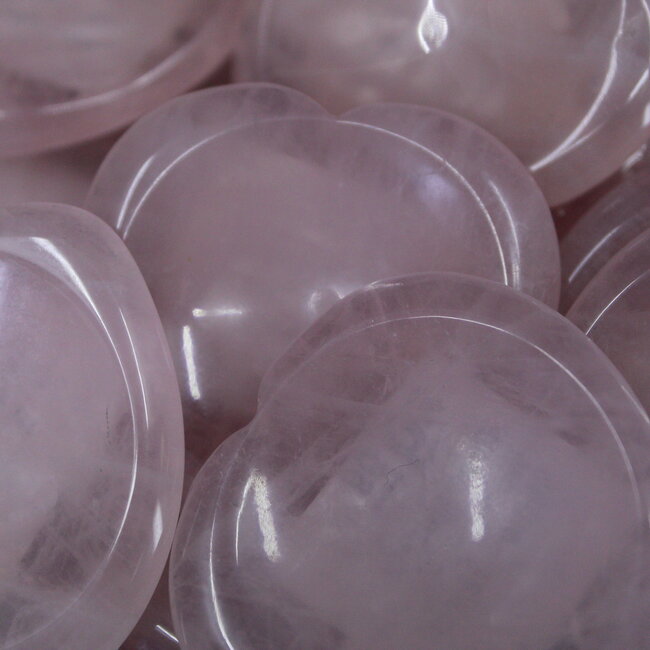 Rose Quartz  Worry (Thumb Fidget Relaxation Pocket) Stones - Medium Oval