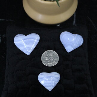 Blue Lace Agate Hearts - Small (3/4")