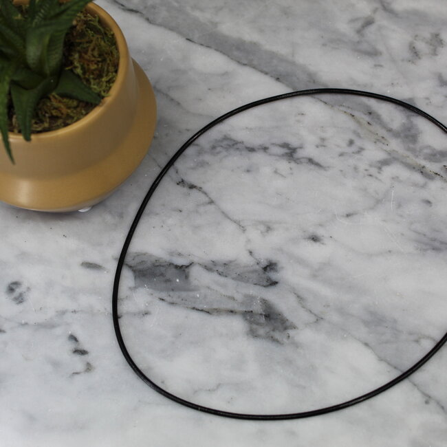 Wax Cord Necklaces - Black Adjustable Choker Lobster Claw Leather String 1.5mm 45cm 14-18"