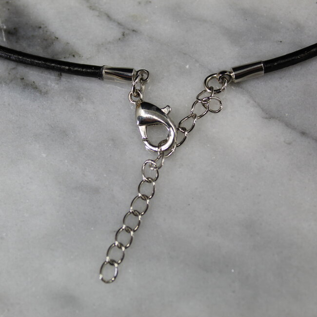 Wax Cord Necklaces - Black Adjustable Choker Lobster Claw Leather String 1.5mm 45cm 14-18"