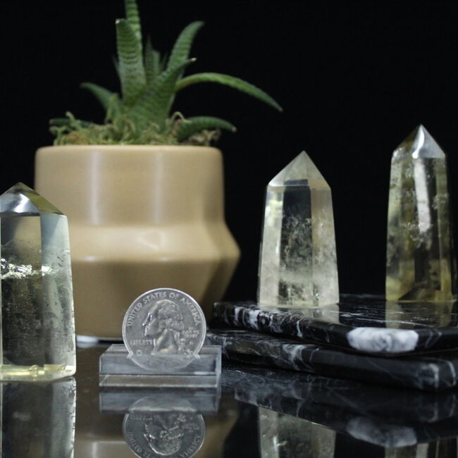 Citrine & Smoky (Smokey) Quartz Tower Point Generators - Medium (3-4") Smoky Citrine