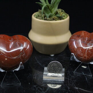 Brecciated Red Jasper Hearts- Large (3")