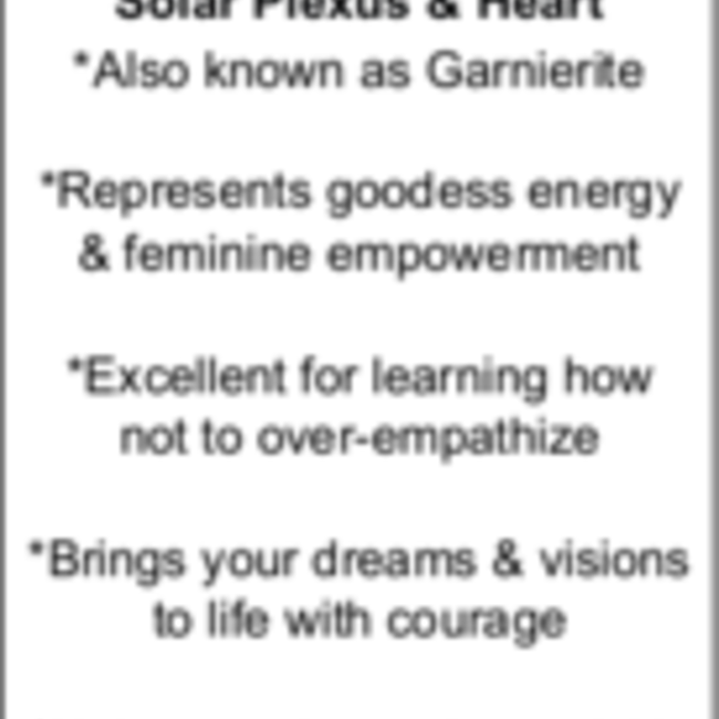 Green Moonstone (Garnierite) Tower Point Generator - Medium (3-4")