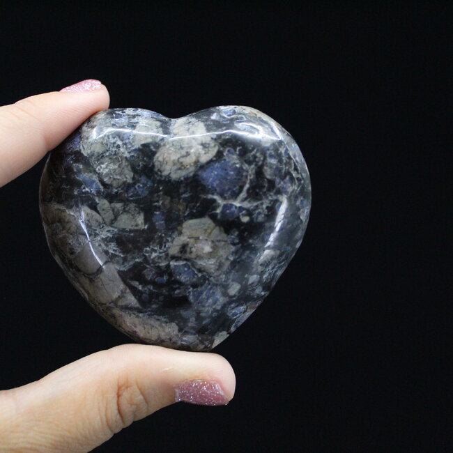 Que Sera (Quesera Blue Opal Llianite Galaxy Rhyolite Liberite Glaucophane) Hearts - Large 2-3"
