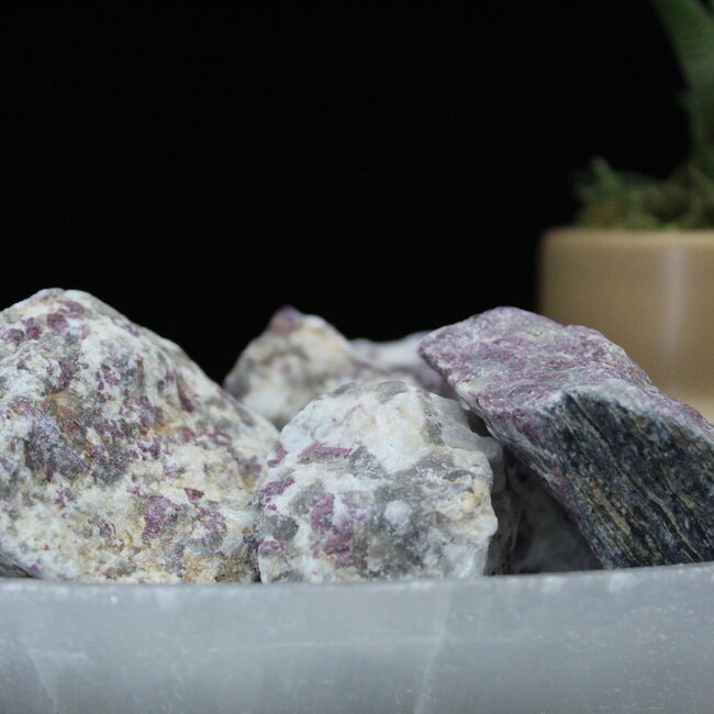 Pink Ruby Red (Rubellite) Tourmaline in Quartz Matrix - Rough Raw Natural