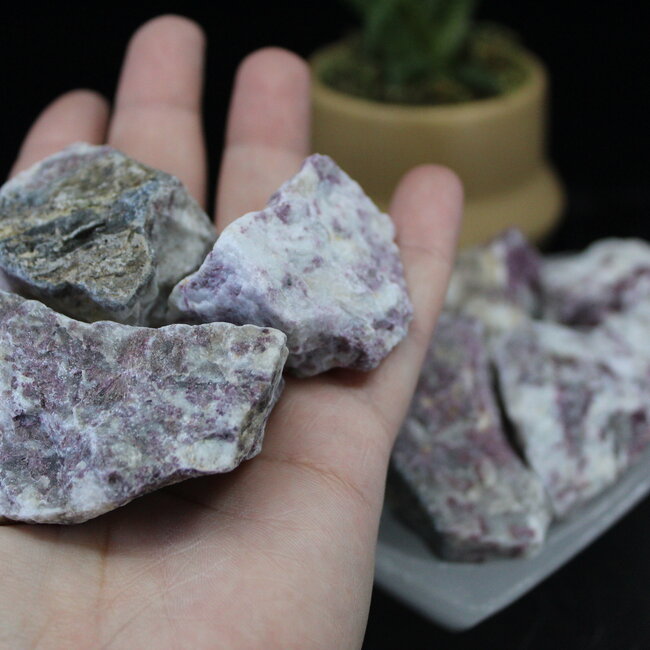 Pink Ruby Red (Rubellite) Tourmaline in Quartz Matrix - Rough Raw Natural