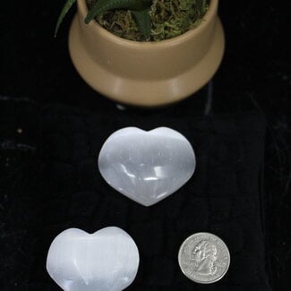 Selenite (Satin Spar Gypsum) Hearts (40mm) - Mini