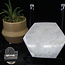 Selenite (Satin Spar Gypsum) Charging Disks Plates Station - 3.5" Hexagon Medium