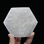 Selenite (Satin Spar Gypsum) Charging Disks Plates Station - 3.5" Hexagon Medium