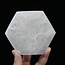 Selenite (Satin Spar Gypsum) Hexagon Charging Disk Plate-4" Medium
