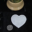 Selenite (Satin Spar Gypsum) Heart Charging Plate - 2.5" Small