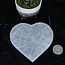 Selenite (Satin Spar Gypsum) Heart Charging Plate-4" Large