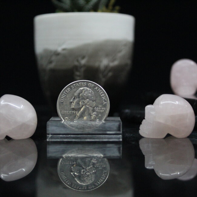 Rose Quartz Skulls - Mini