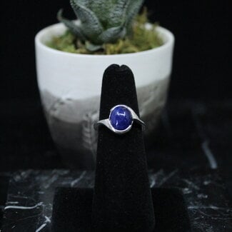 Sodalite Ring - Size 5 - Sterling Silver Oval