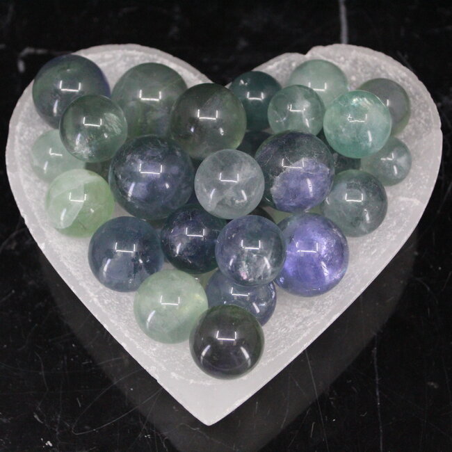 Rainbow Fluorite Sphere Orb -10-20mm