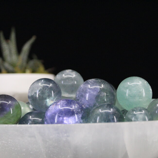 Rainbow Fluorite Sphere Orb -10-20mm