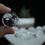 Clear (Crystal) Quartz Sphere Orb with Blue Angel Feather Inclusion - 20-25mm & Sphere Stand