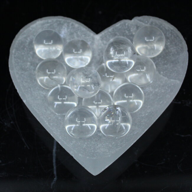 Clear (Crystal) Quartz Sphere Orb with Blue Angel Feather Inclusion - 20-25mm & Sphere Stand