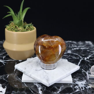 Golden Healer Quartz (Yellow Hematoid) Heart - Large 2"