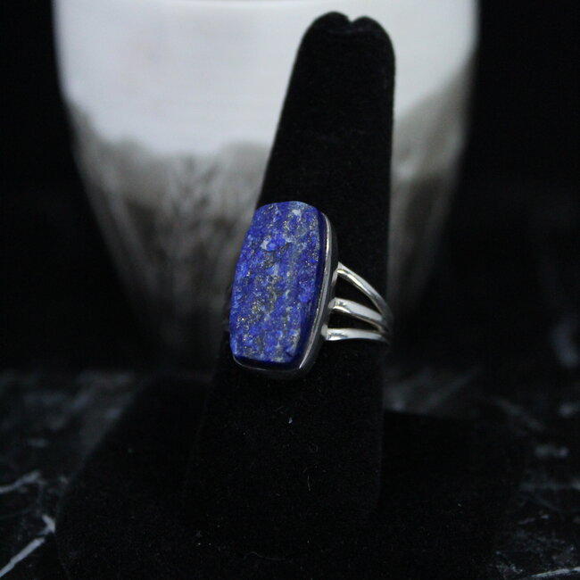 Lapis Lazuli Ring - Size 8.5 - Rough Raw Natural