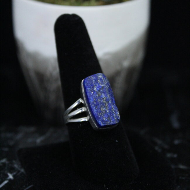 Lapis Lazuli Ring - Size 8.5 - Rough Raw Natural