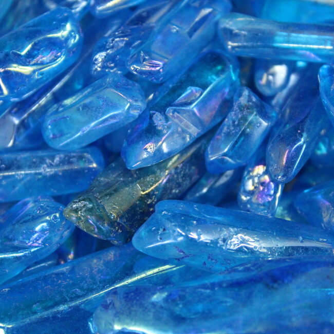 Blue Aura Quartz (Titanium) Points - Clear Medium