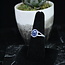 Blue Sapphire Ring - Size 7 - Sterling Silver Oval