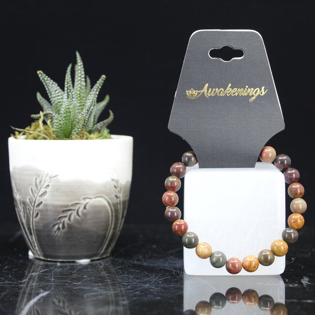Cherry (Red) Creek Jasper Bracelets - 8mm