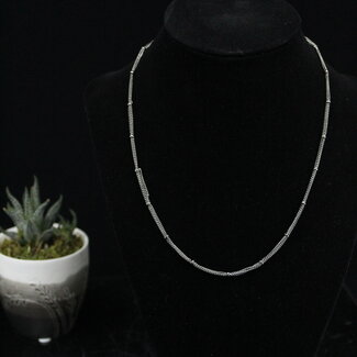 Necklaces -18" 3 Three Strand Chain (Gunmetal Black) Stainless Steel - Pendants