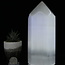 Selenite (Satin Spar Gypsum) Hexagon Tower - 8"
