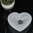 Selenite (Satin Spar Gypsum) Heart Charging Bowl - 4" Dish