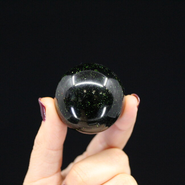 Green Sandstone (Goldstone) Sand Stone Sphere Orb - 40 - 45mm