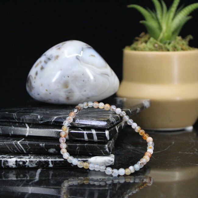 Dendric Dentritic Agate Bracelets - 4mm Mini