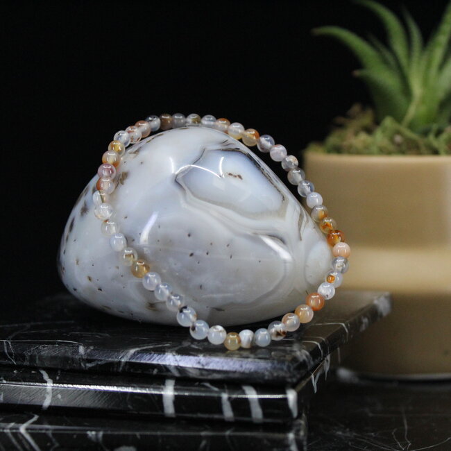 Dendric Dentritic Agate Bracelets - 4mm Mini