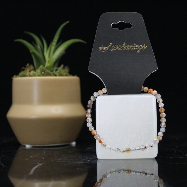 Dendric Dentritic Agate Bracelets - 4mm Mini