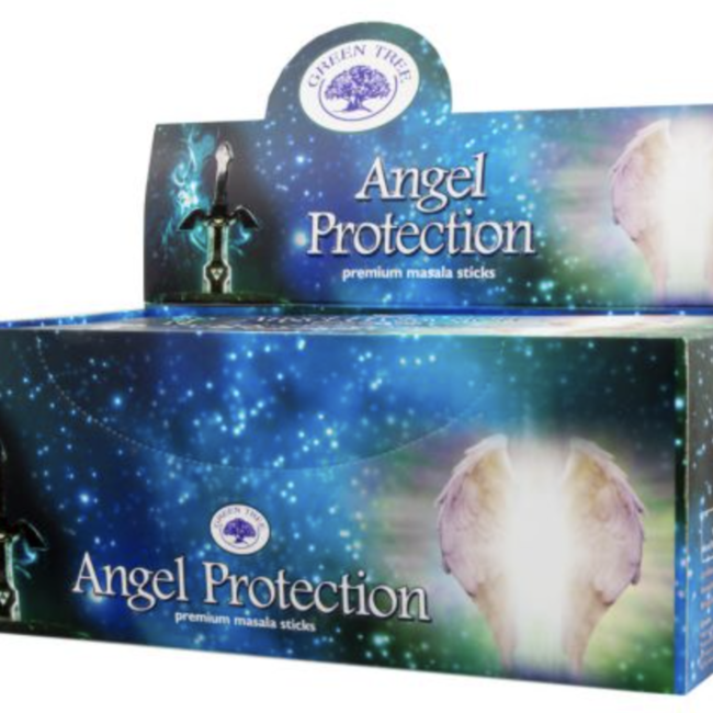 Angel Protection Incense Masala - 12 Sticks in Box 15g - Green Tree