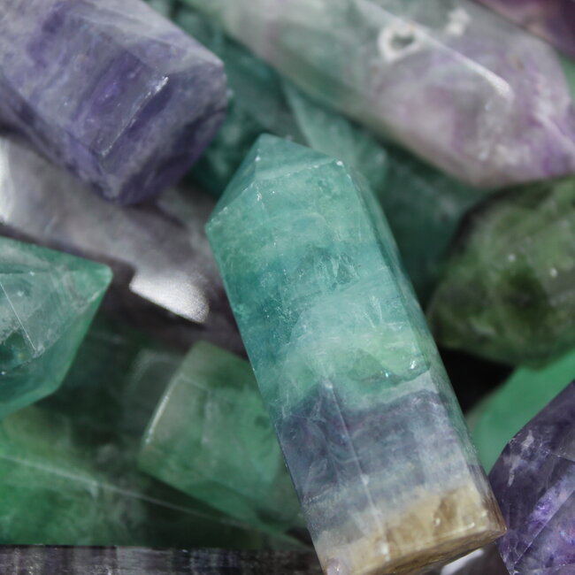 Rainbow Fluorite Tower Point Generator - Mini(1-2")
