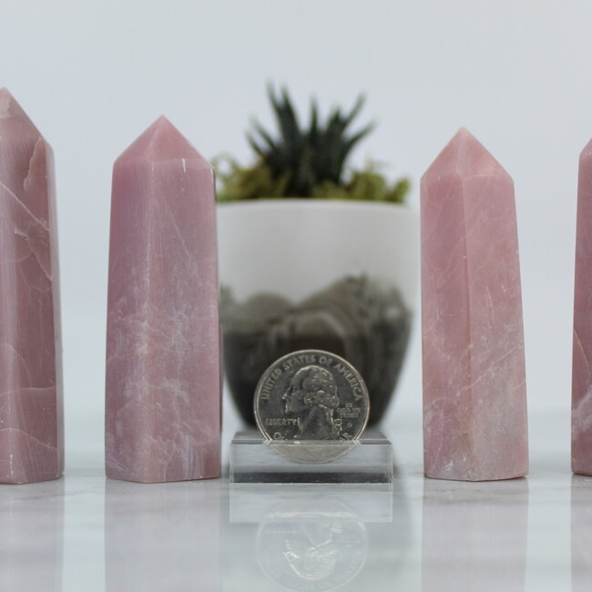 Pink Opal Tower Point Generator - Small (2-3")