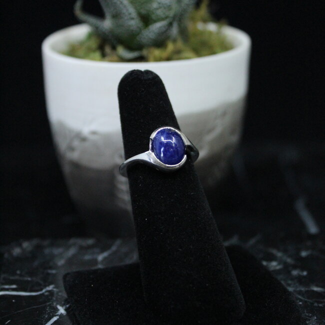 Lapis Lazuli Ring - Size 5 - Sterling Silver Oval
