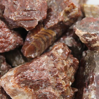Red Calcite 1"-1.5" Medium Rough Raw Natural