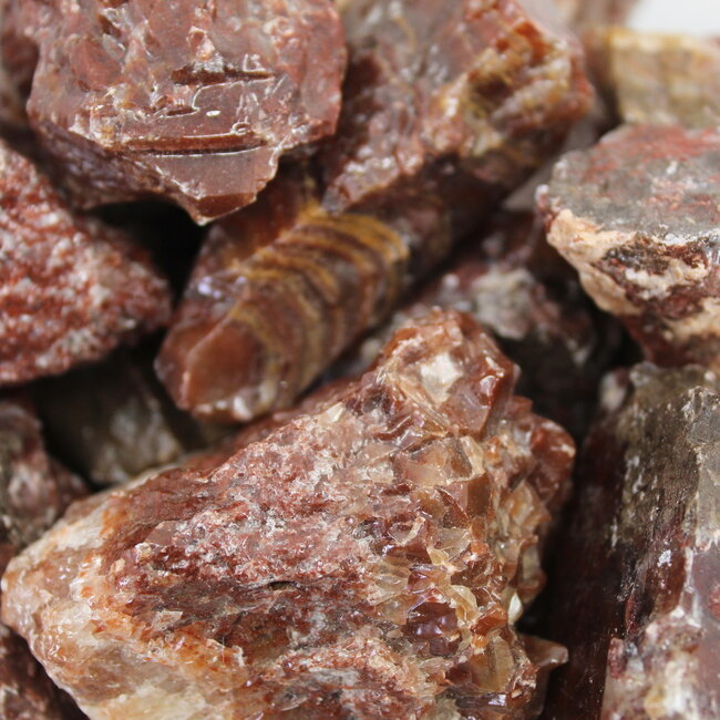 Red Calcite 1"-1.5" Medium Rough Raw Natural
