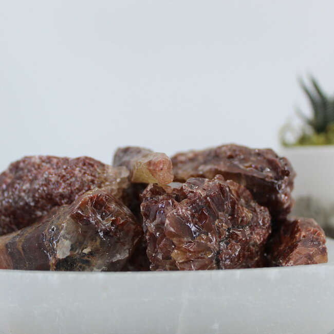 Red Calcite 1"-1.5" Medium Rough Raw Natural