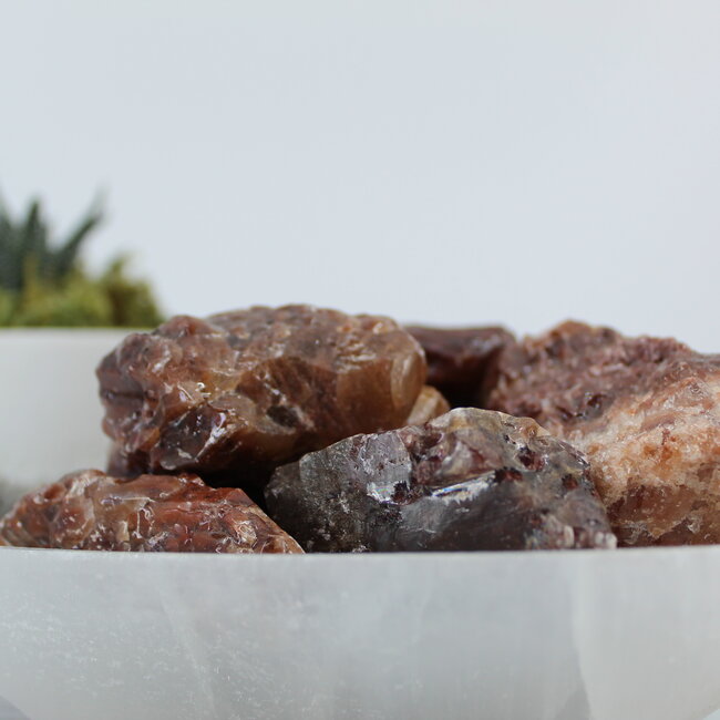 Red Calcite 1"-1.5" Medium Rough Raw Natural