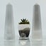 Selenite (Satin Spar Gypsum) Tower Point Generator - 6"  Hexagon Polished Large