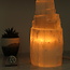 Selenite (Satin Spar Gypsum) Single Iceberg Tower Lamp Light - 8" (Cord & Bulb Included)