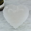 Selenite (Satin Spar Gypsum) Charging Bowl Dish - 6" Heart Notched Decor Large