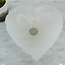 Selenite (Satin Spar Gypsum) Heart Notched Charging Bowl - Large