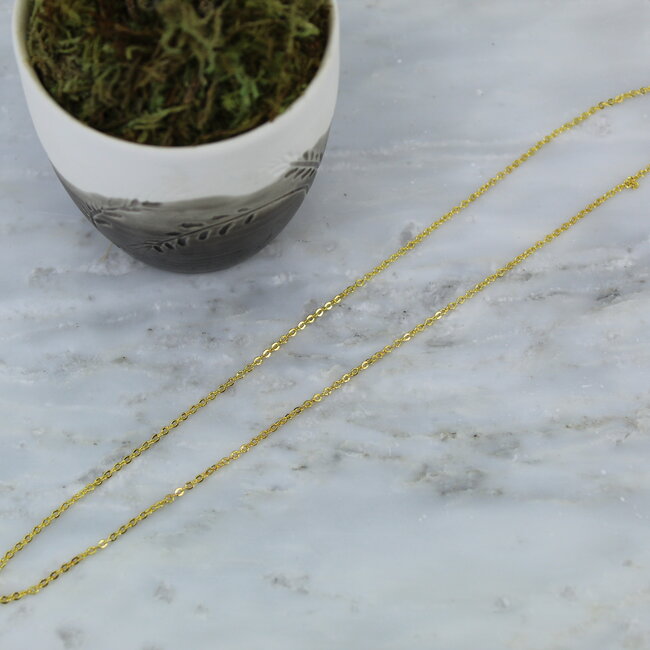 Necklaces - 18" Link Cable Chain (Gold Plated) Lobster Clasp - Pendants